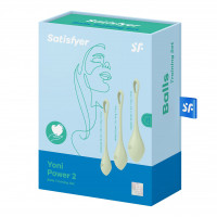 Набор йони-бусин Satisfyer Yoni Power 2 Light Green, диаметр 2-2,5-3 см, масса 22-44-73 г