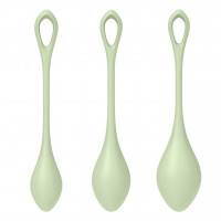 Набор йони-бусин Satisfyer Yoni Power 2 Light Green, диаметр 2-2,5-3 см, масса 22-44-73 г