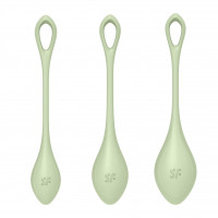 Набор йони-бусин Satisfyer Yoni Power 2 Light Green, диаметр 2-2,5-3 см, масса 22-44-73 г