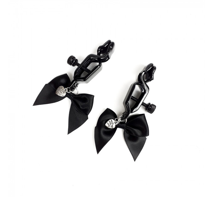 Затискач для сосків Art of Sex - Nipple clamps Black Bow