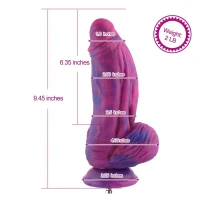 Фалоімітатор для секс-машин Hismith 9.45″ Silicone Fantasy Series Dildo, система кріплення KlicLok — Переглянути зображення 8