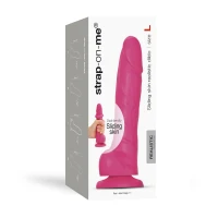 Реалістичний фалоімітатор Strap-On-Me Sliding Skin Realistic Dildo Fuchsia L, ефект рухливої шкіри — Переглянути зображення 7