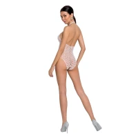 Бодістокінг у велику сітку Passion BS087 white, відкрита спина, халтер, з доступом — Переглянути зображення 4