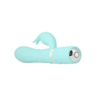 Розкішний кролик з ротацією та вібрацією Pillow Talk Lively Teal, кристал Сваровскі — Переглянути зображення 3