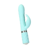Розкішний кролик з ротацією та вібрацією Pillow Talk Lively Teal, кристал Сваровскі — Переглянути зображення 2