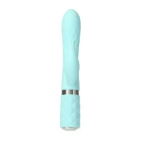 Розкішний кролик з ротацією та вібрацією Pillow Talk Lively Teal, кристал Сваровскі — Переглянути зображення 6