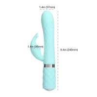 Розкішний кролик з ротацією та вібрацією Pillow Talk Lively Teal, кристал Сваровскі — Переглянути зображення 4