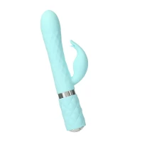 Розкішний кролик з ротацією та вібрацією Pillow Talk Lively Teal, кристал Сваровскі — Переглянути зображення 1