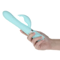 Розкішний кролик з ротацією та вібрацією Pillow Talk Lively Teal, кристал Сваровскі — Переглянути зображення 8