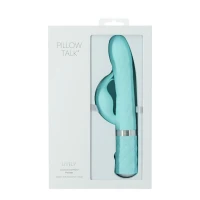 Розкішний кролик з ротацією та вібрацією Pillow Talk Lively Teal, кристал Сваровскі — Переглянути зображення 9