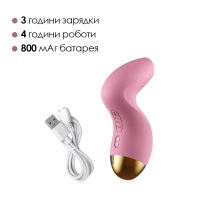 Вакуумний кліторальний стимулятор Svakom Pulse Pure Pale Pink, 5 режимів, 5 інтенсивностей у кожному — Переглянути зображення 5