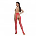 Еротичні колготки-бодістокінг Passion ECO S003 red, з доступом, імітація підв’язок