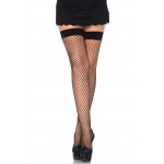 Панчохи-сітка Leg Avenue Fishnet Thigh Highs One size, Black, дрібна сітка