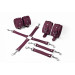 Набір для БДСМ 3 в 1 Feral Feelings BDSM Kit 3 Burgundy, burgundy, наручники, поножі, хрестовина