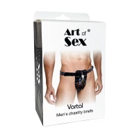 Чоловічий пояс вірності Art of Sex – Vartal, натуральна шкіра — Переглянути зображення 6