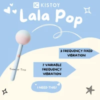 Вібратор-цукерка на паличці KISSTOY Lala Pop, 2 мотори, маска на очі в комплекті — Переглянути зображення 3