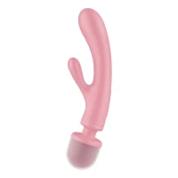 Вібратор-кролик з вібромасажером Satisfyer Triple Lover Pink, 3 мотори — Просмотреть изображение 2