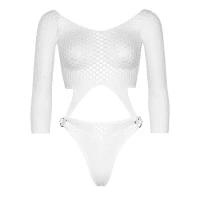 Еротичне боді Leg Avenue Top bodysuit with thong back White — Просмотреть изображение 3
