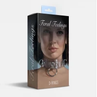 Нашийник для фіксації Feral Feelings - D-Rings Trasparent — Переглянути зображення 2