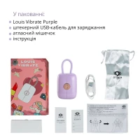 Вакуумний кліторальний стимулятор Otouch Louis Vibrate Purple з віброяйцем, у кейсі — Переглянути зображення 6