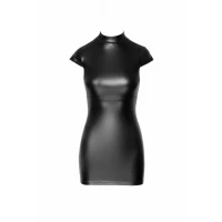 Сукня Noir Handmade F309 Fantasy, 3XL, black, міні, під латекс, короткий рукав, шнурівка ззаду — Просмотреть изображение 4