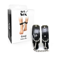 Поножі з екошкіри Art of Sex - Legcuffs Emoji — Переглянути зображення 4