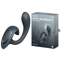 Вагінально-кліторальний вібратор Satisfyer G for Goddess 1 Dark Grey, 2 мотори — Переглянути зображення 7