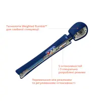 Вібромасажер Fun Factory VIM Vibrating Wand midnight blue, суперпотужний та легкий, до 6 годин роботи — Переглянути зображення 5