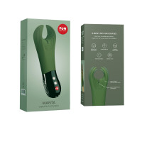 Вибратор для пениса Fun Factory MANTA moss green/black, подходит для парных игр Вибратор для пениса Fun Factory MANTA moss green/black, подходит для парных игр
