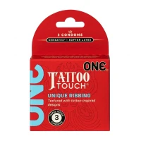 Презервативи ONE Tattoo Touch 3 шт, картонна коробка — Просмотреть изображение 1