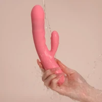 Вібратор-кролик Svakom Avery Strawberry Pink зі стовбуром, що рухається, рух вперед-назад — Переглянути зображення 18