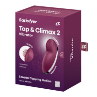 Вибростимулятор-пульсатор Satisfyer Tap &amp; Climax 2 Red, эффект постукивания пальцем — Просмотреть изображение 7