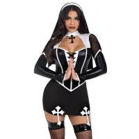 Костюм черниці Leg Avenue Holy Hottie Dress XS — Просмотреть изображение 1