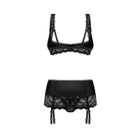 Комплект Obsessive Lecille 3-pcs crotchless set S/M