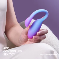 Смарт-віброяйце Magic Motion Flamingo Max Blue 2 в 1: віброяйце та тренажер Кегеля, 10 режимів — Переглянути зображення 20