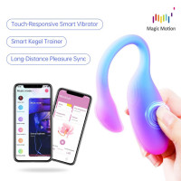 Смарт-виброяйцо Magic Motion Flamingo Max Blue 2 в 1: виброяйцо и тренажер Кегеля, 10 режимов