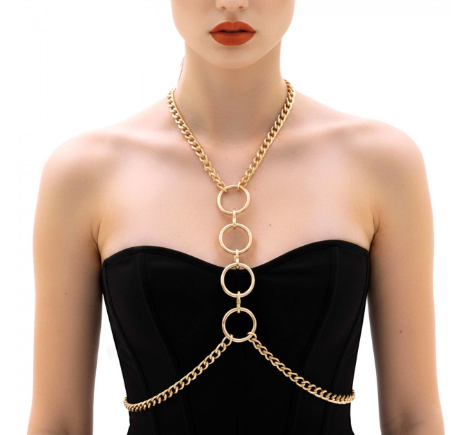 Металева портупея Art of Sex - Mango, колір золото, XS-2XL