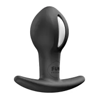 Анальна пробка Fun Factory B BALLS UNO Black, рухома кулька всередині — Переглянути зображення 1