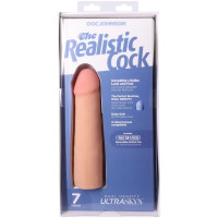 Фаллоимитатор Doc Johnson The Realistic Cock ULTRASKYN - 7 Inch Vanilla — Просмотреть изображение 10
