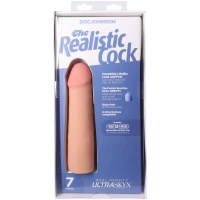 Фалоімітатор Doc Johnson The Realistic Cock ULTRASKYN - 7 Inch Vanilla — Переглянути зображення 10