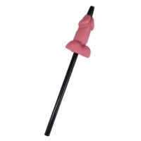 Коктейльная трубочка со стоппером-пенисом Diverty Sex Pink