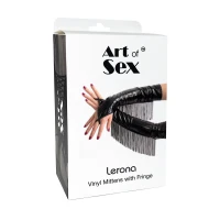 Вінілові мітенки Art of Sex - Lerona, розмір S, колір чорний — Переглянути зображення 4