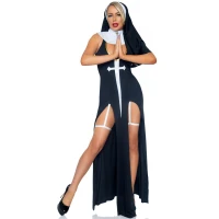 Костюм монашки-грішниці Leg Avenue Sultry Sinner M, сукня, головний убір, комір — Переглянути зображення 4