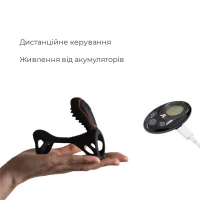 Вібронасадка на член Adrien Lastic Gladiator з пультом LRS, стимуляція клітора та точки G, 2 мотори — Переглянути зображення 5