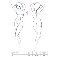 Комплект белья Passion GIANA BIKINI XXL/XXXL, white, полупрозрачные лиф и трусики с бантиками