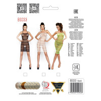 Бодистокинг Passion BS033 white, платье-сетка на бретелях, прозрачное