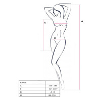 Бодистокинг Passion BS033 white, платье-сетка на бретелях, прозрачное