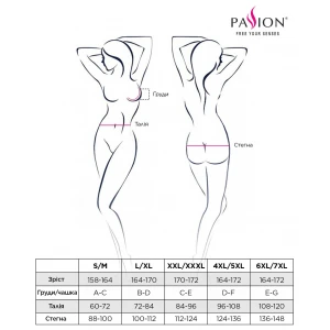 Боді монокіні Passion Exclusive ATHENA BODY L/XL, black