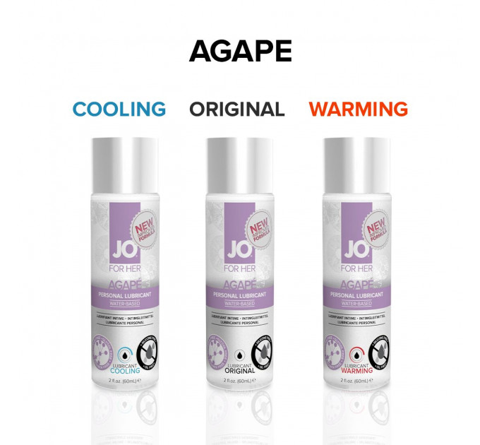 Розігрівальна змазка JO AGAPE — WARMING (30 мл) без гліцерину, гліколю та парабенів