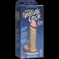 Фаллоимитатор Doc Johnson The Realistic Cock 8 inch White - PVC, Vack-U-Lock, диаметр 5,1см